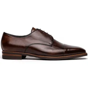 25-550-CST ENZO Italian Calfskin Cap Toe Chestnut