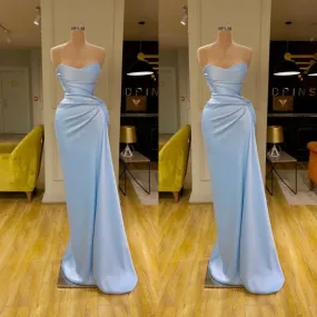 Blue Mermaid Sweetheart Cheap Long Prom Dresses,Evening Party Dresses,DS5027