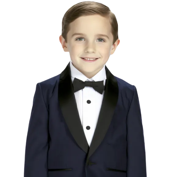 Boys Navy Shawl Executive Tuxedo 7580