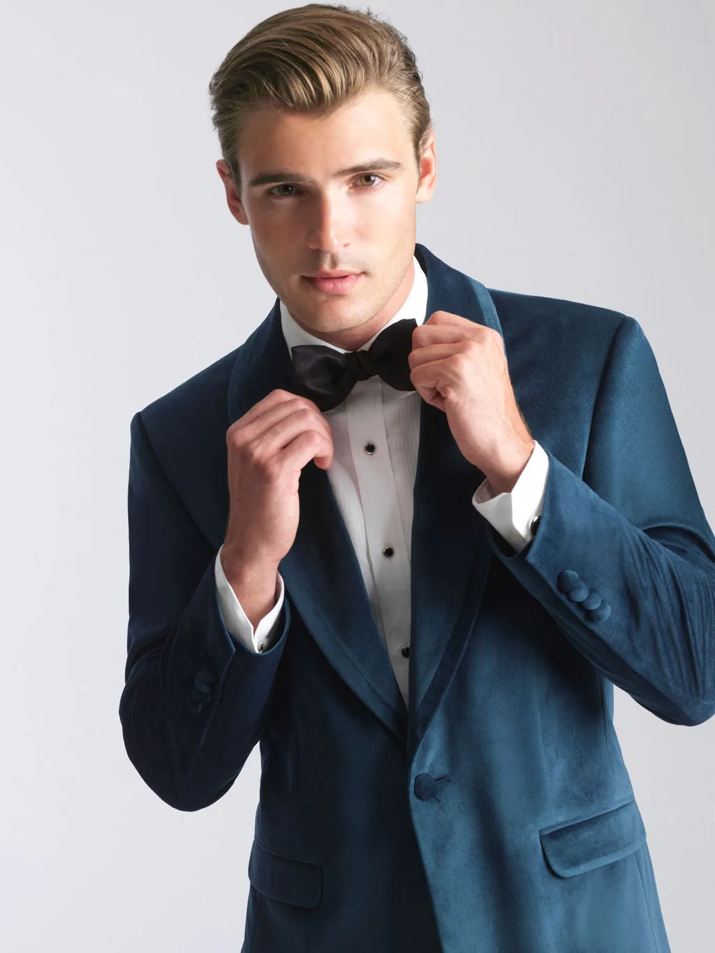 Deep Aqua Tuxedos in Slim Fit Venice Velvet