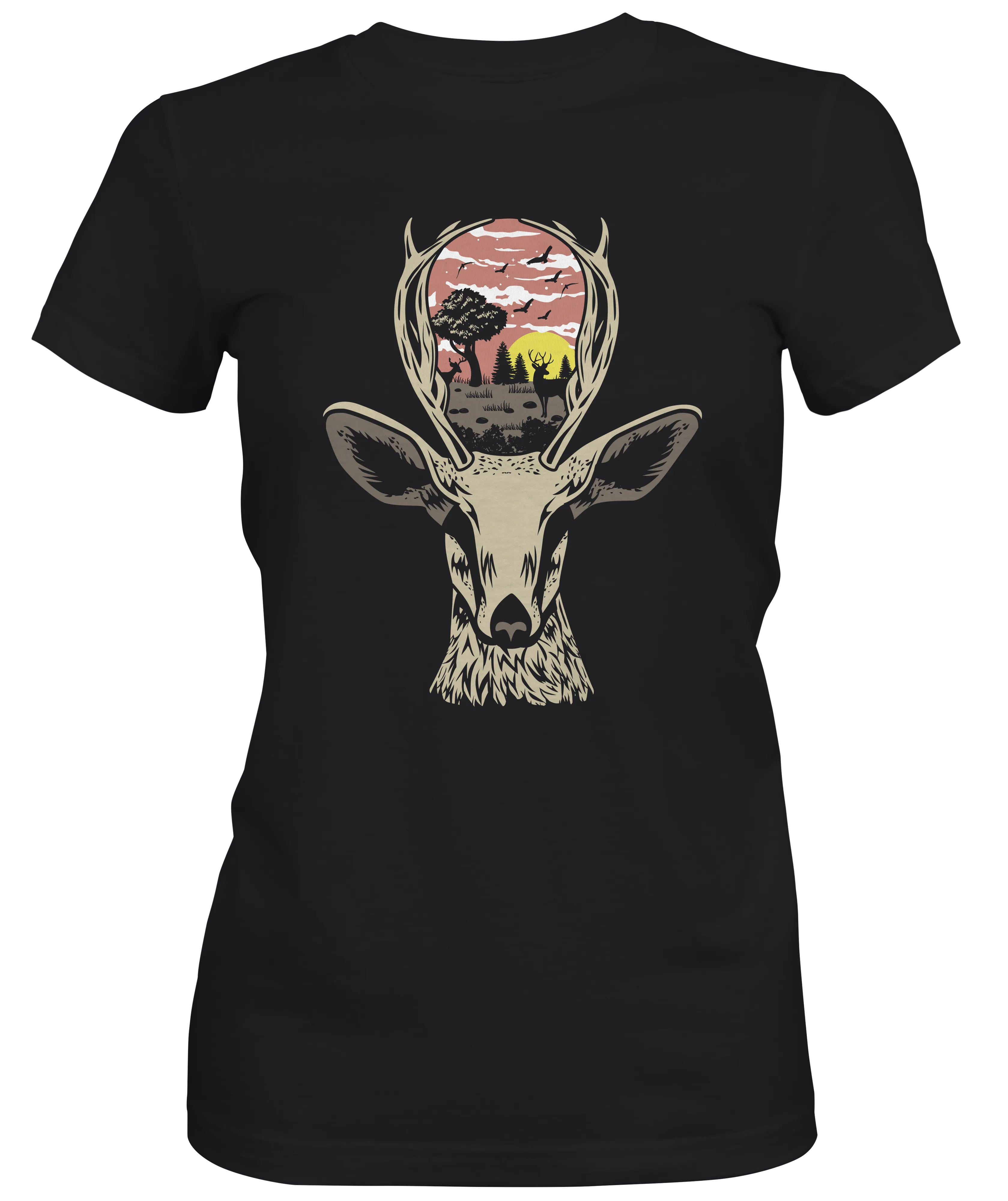 Deer Nature Ladies T-Shirt