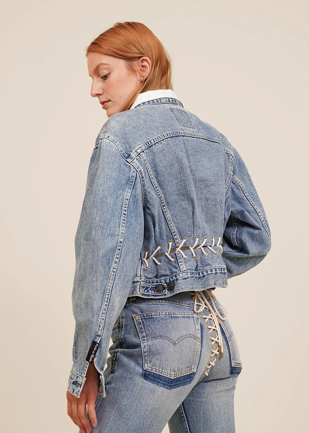 Denim Jacket Waist Eyelets