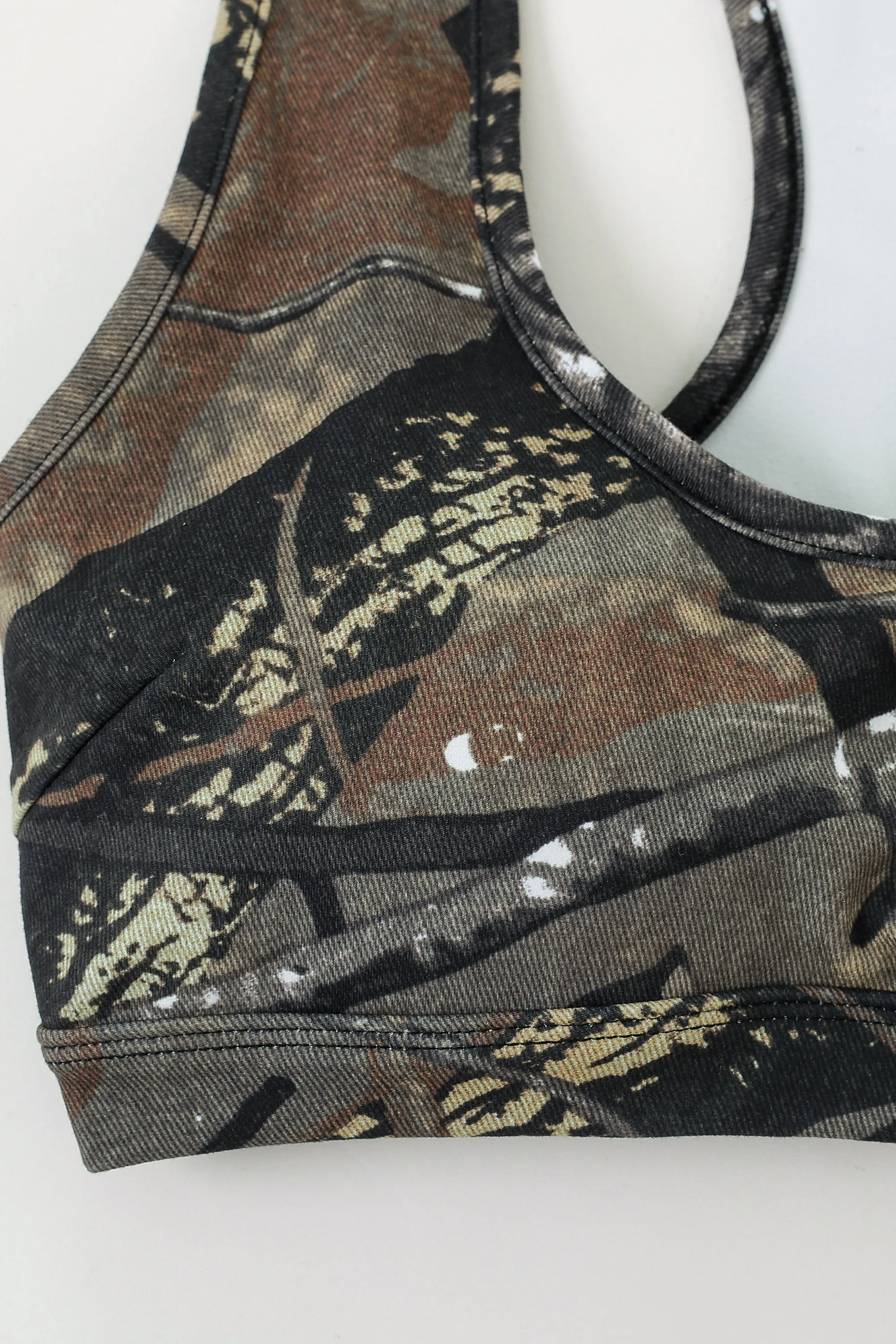 Forest Camo Yoga/Swim Racerback Bra