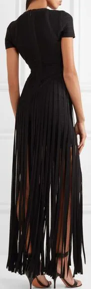 'Geena' Fringe Bandage Gown