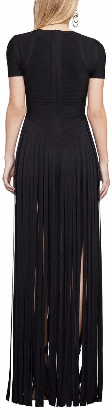 'Geena' Fringe Bandage Gown