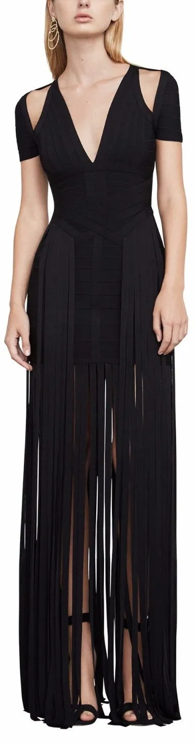 'Geena' Fringe Bandage Gown