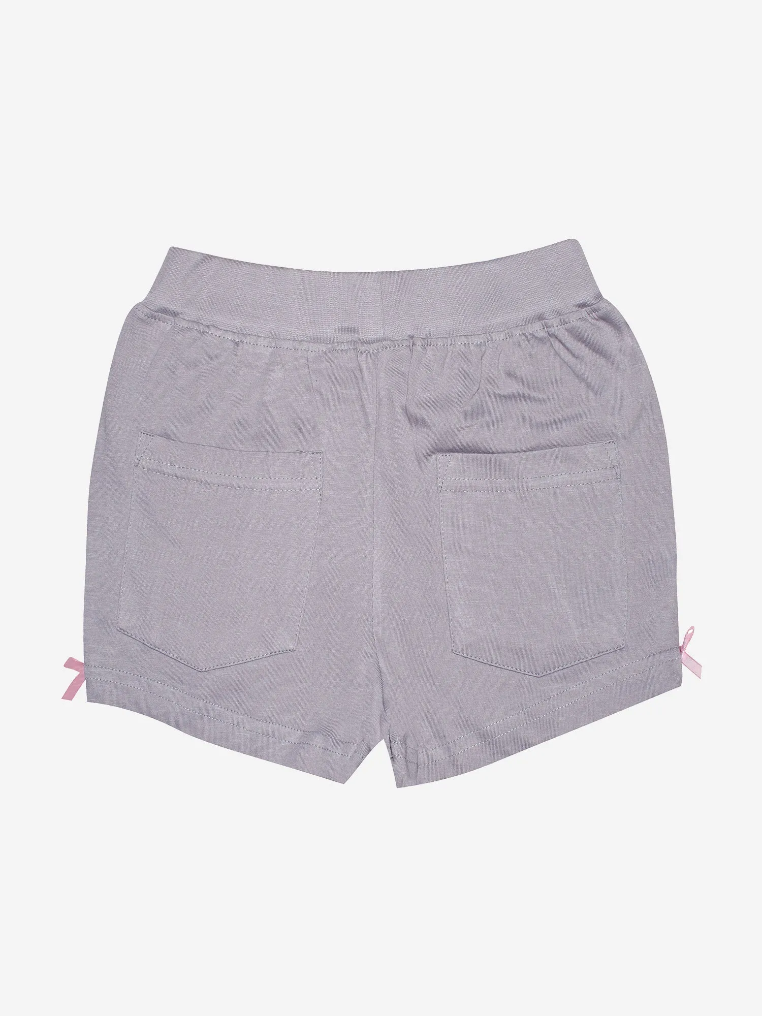 Girls Knit Hot Shorts With Back Pocket