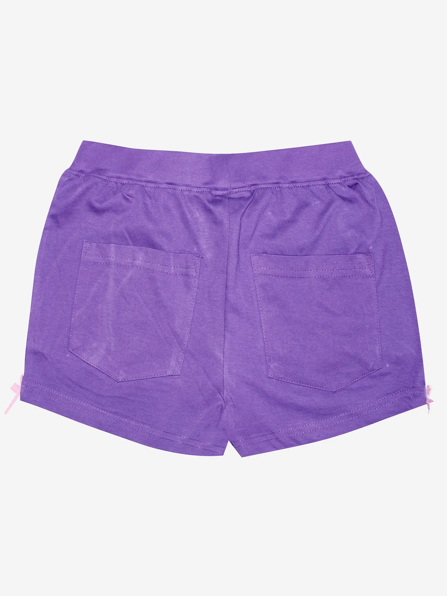 Girls Knit Hot Shorts With Back Pocket