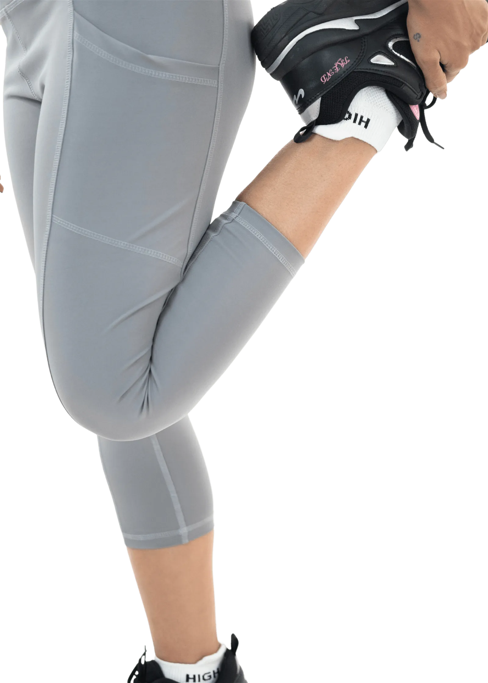 Grey High Waist Capri Pant