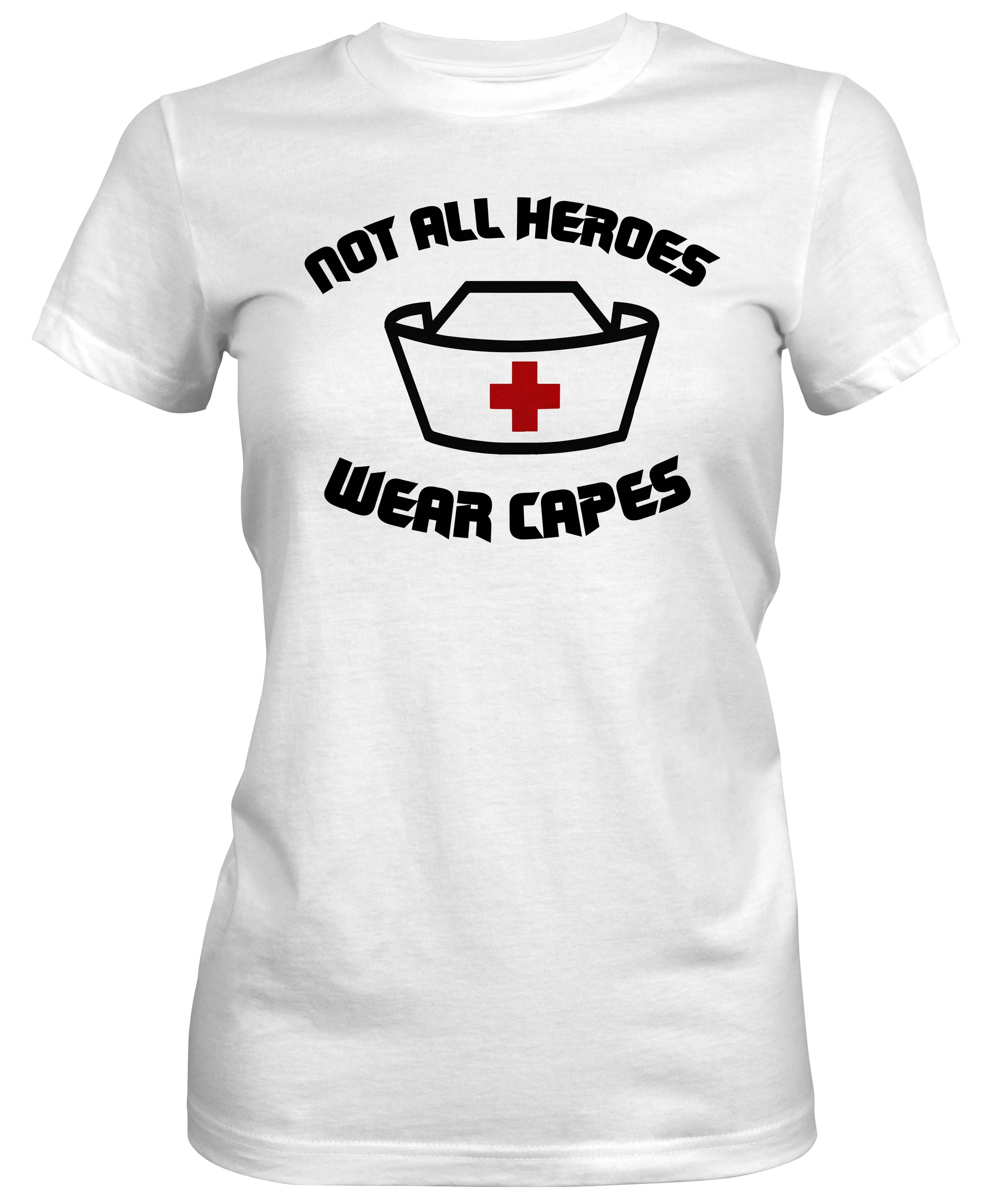 Hero Nurses Cap Ladies Fitted T-shirts