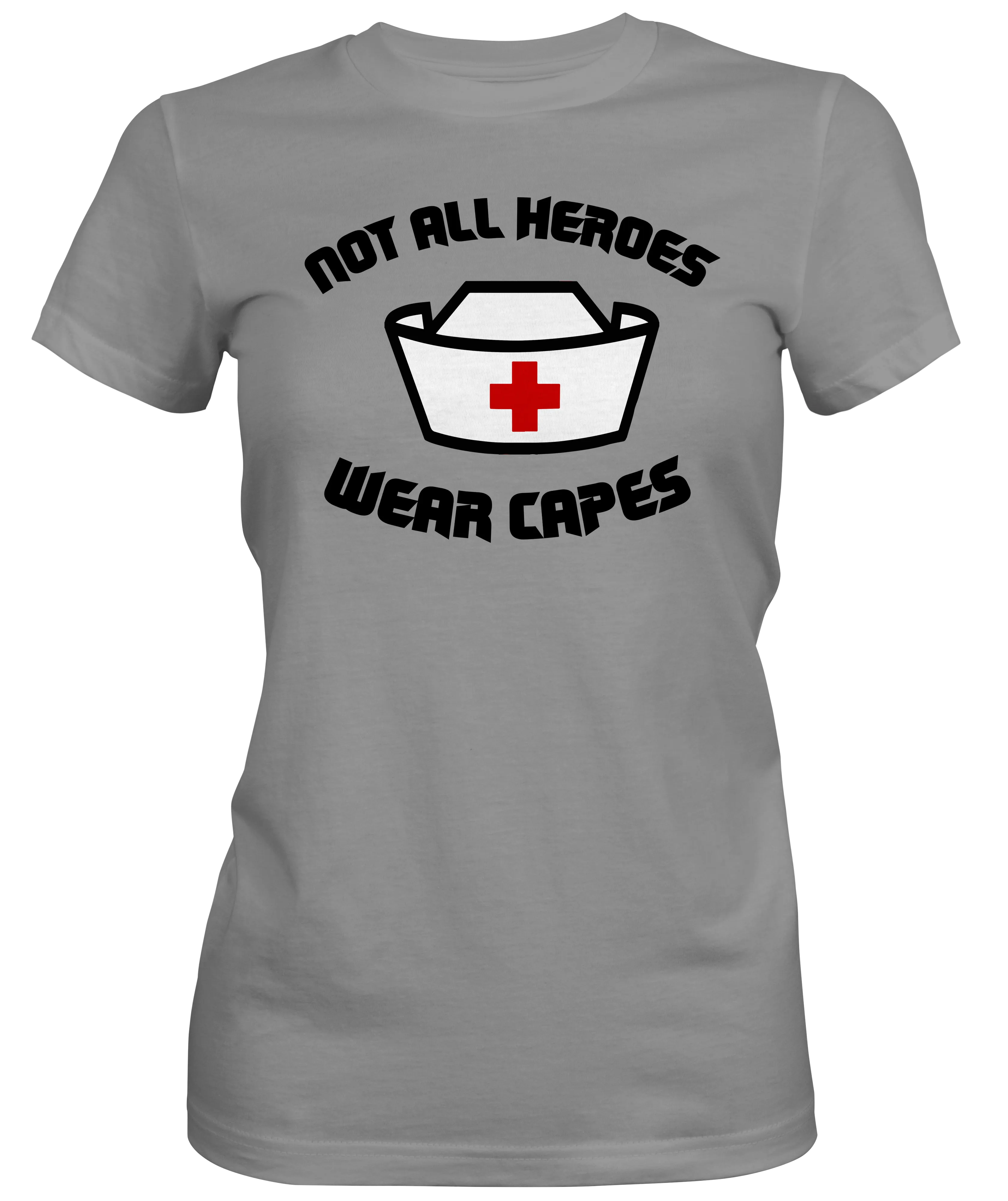 Hero Nurses Cap Ladies Fitted T-shirts