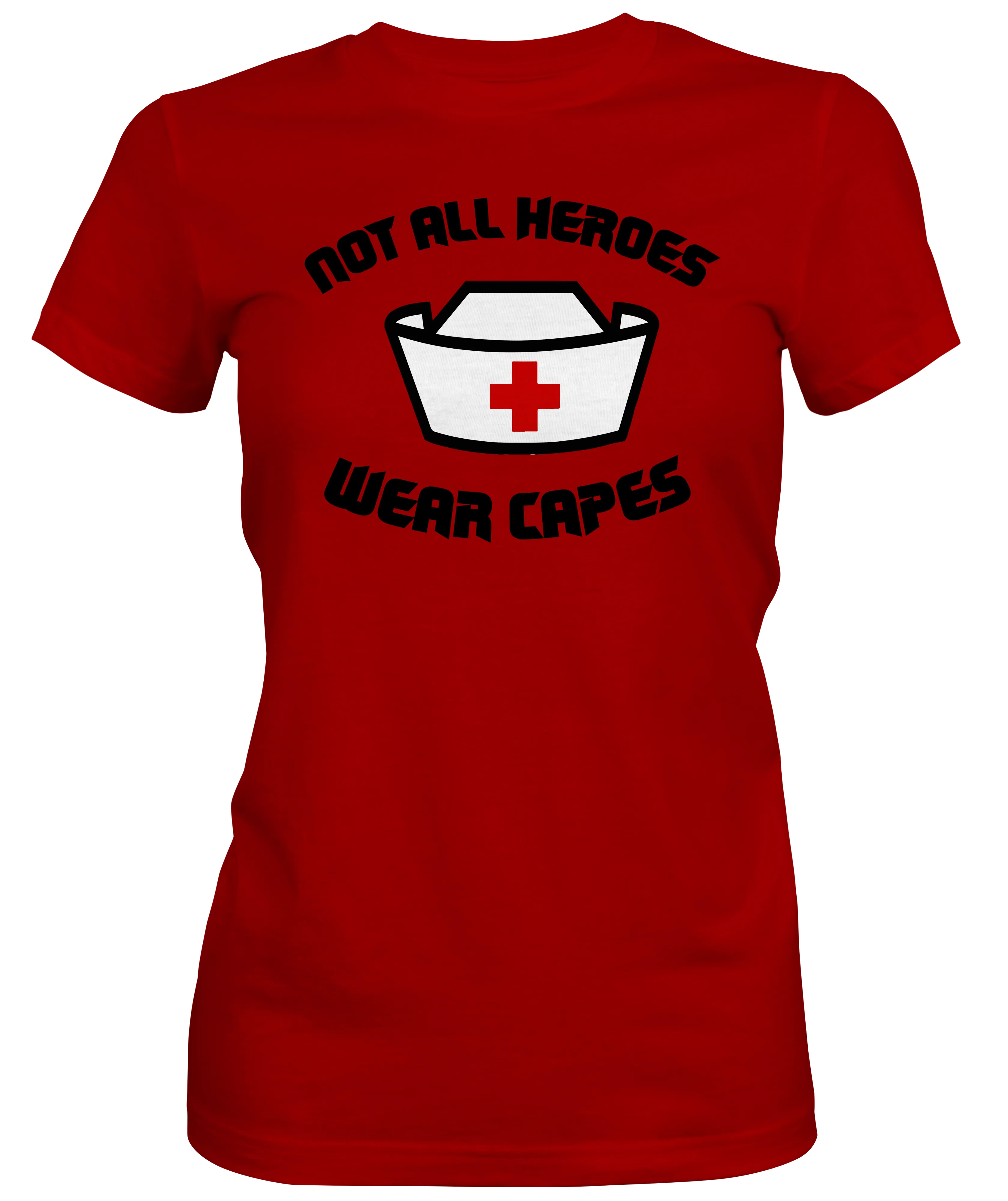 Hero Nurses Cap Ladies Fitted T-shirts