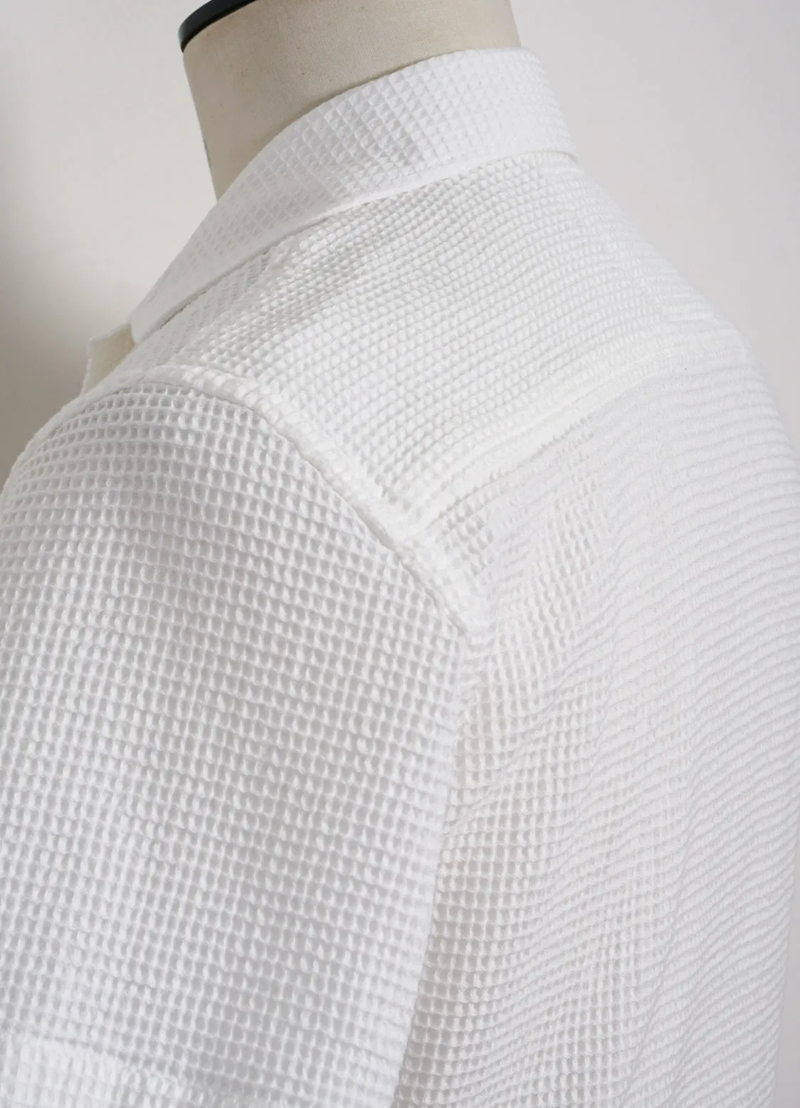 JONNY | Short Sleeve Shirt | Waffle White