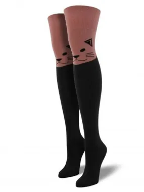 Ladies Cat Over The Knee Socks