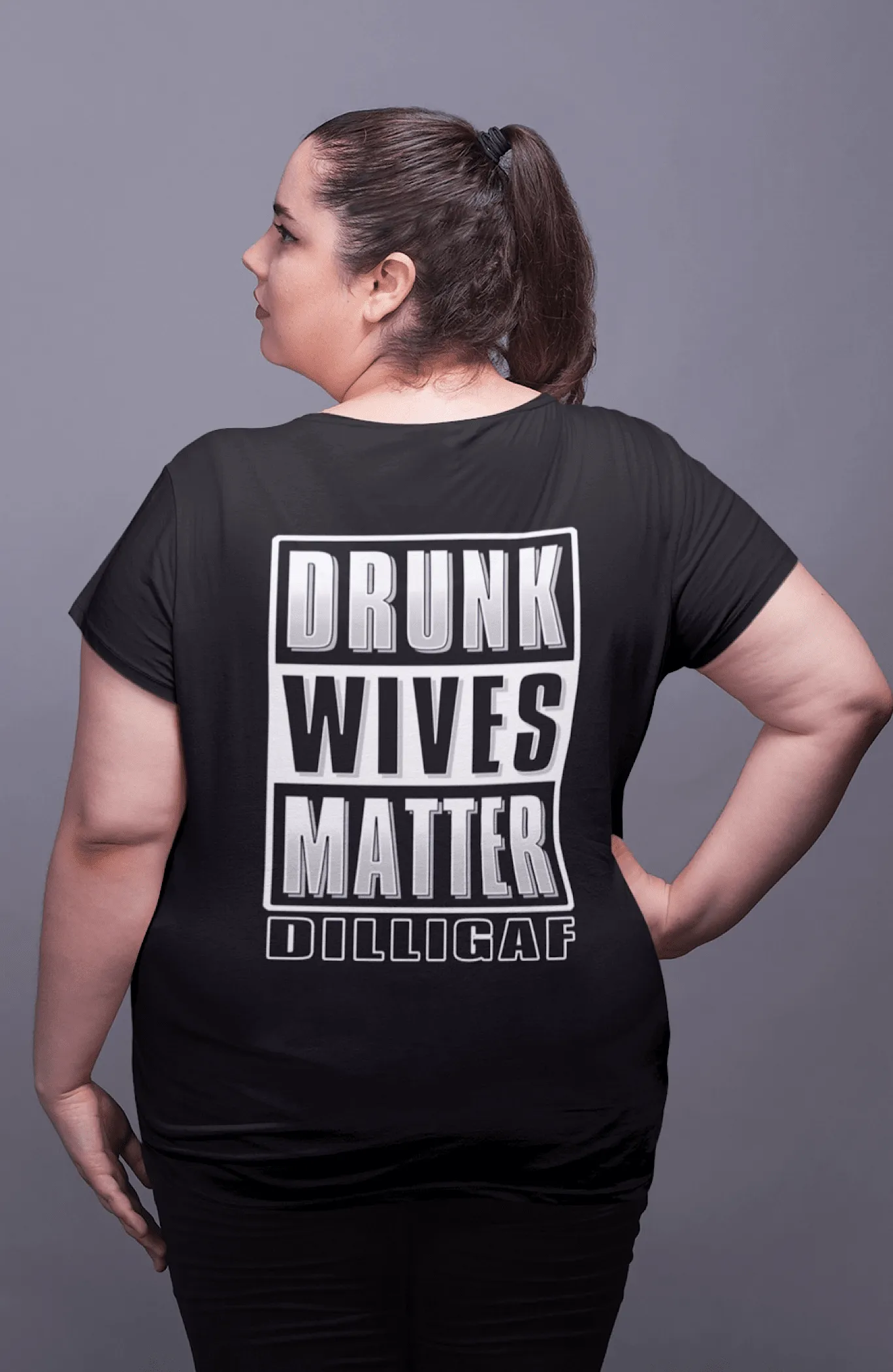 Ladies Full Figure Drunk Ladies Matter ...VNeck  Tee