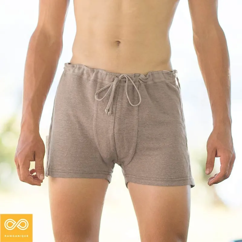 LISZT Elastic-free 100% Organic Linen Knit Boxers (Latex-Free; OC Thread; Polyester-free; Plastic-free; Dye-free) (100% Biodegradable)