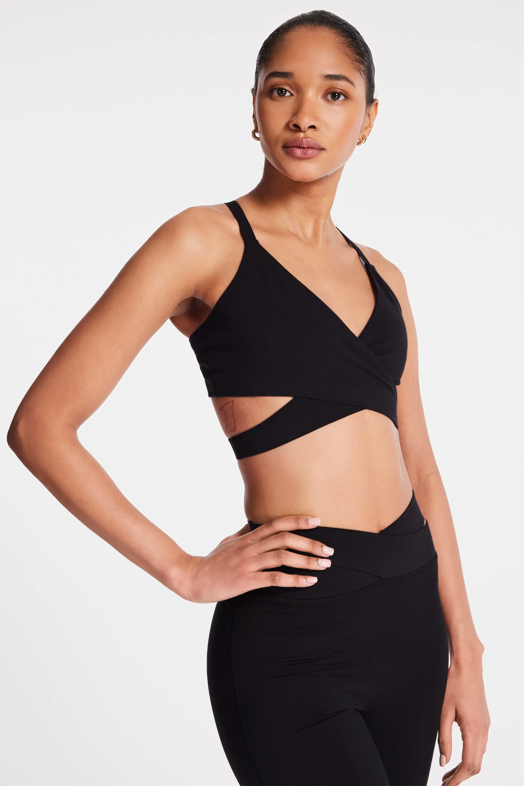 Luna Wrap Bra - Black