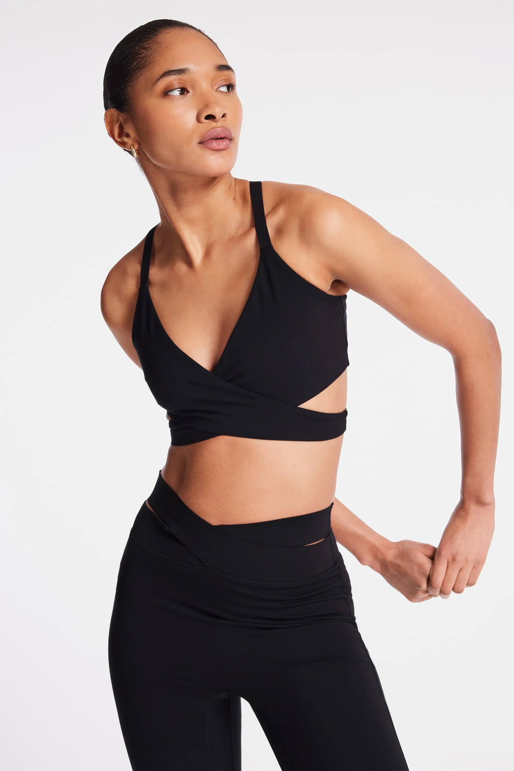 Luna Wrap Bra - Black