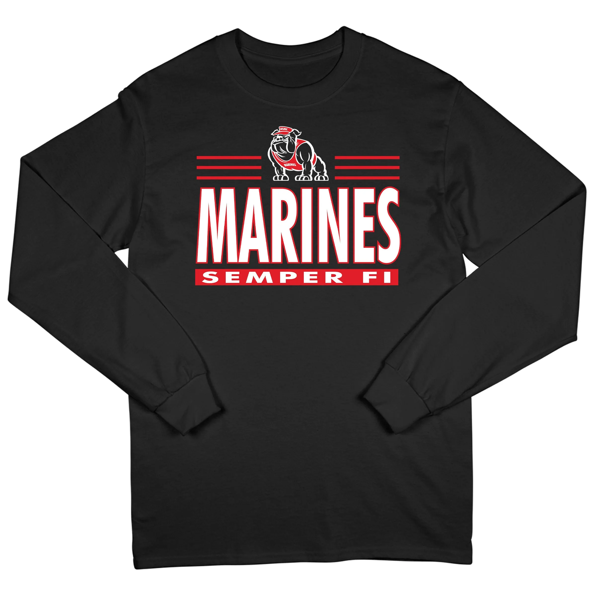 Marines Varsity Bulldog Long Sleeve Tee