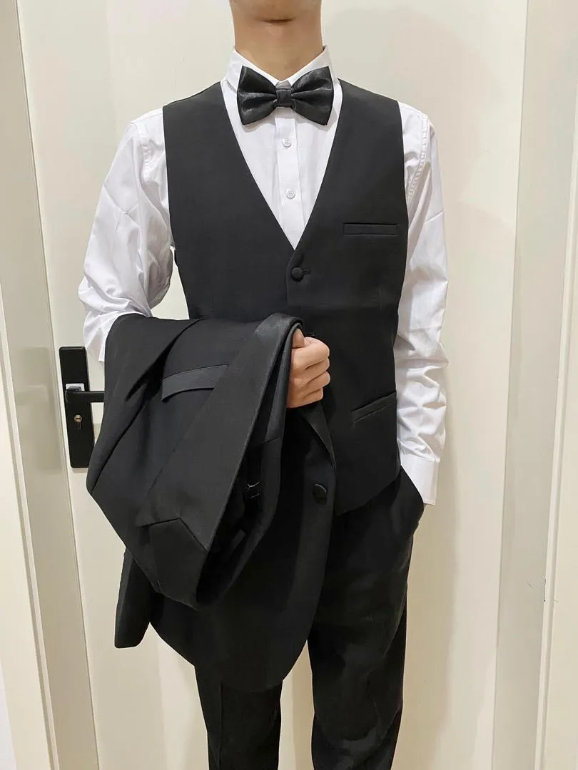 Men’s 3 Piece Collar Suit for Wedding Party & Formal Tuxedo Dress Jacket with Pants Vest Suits Sets | 701