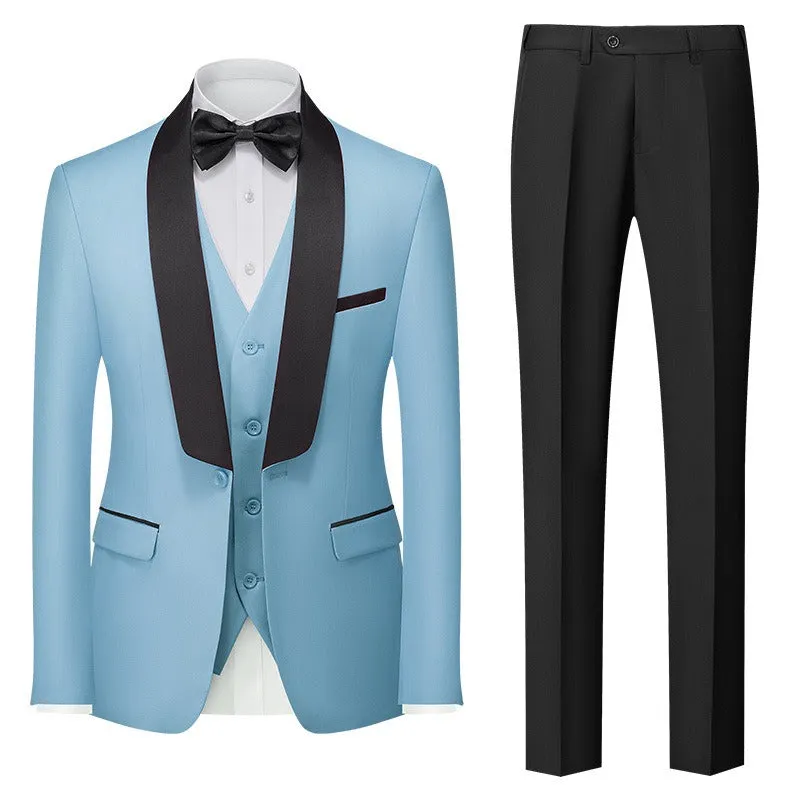 Men's Premium Suit Casual Regular Smart Fit 3 Pieces Prom Tuxedo Shawl Lapel Wedding Party Groomsmen Suits (Blazer   Vest   Pants) | 601