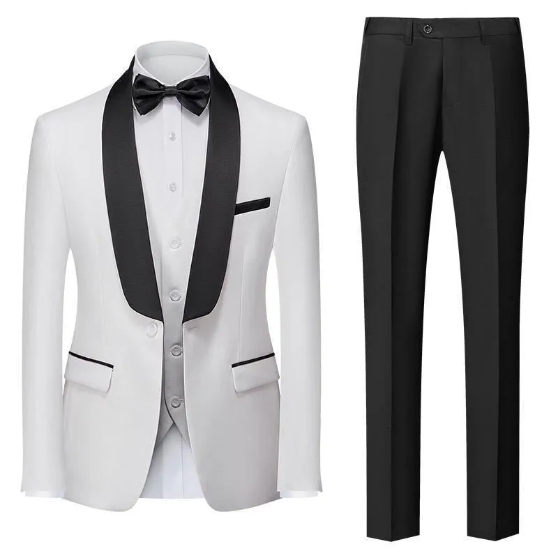 Men's Premium Suit Casual Regular Smart Fit 3 Pieces Prom Tuxedo Shawl Lapel Wedding Party Groomsmen Suits (Blazer   Vest   Pants) | 601