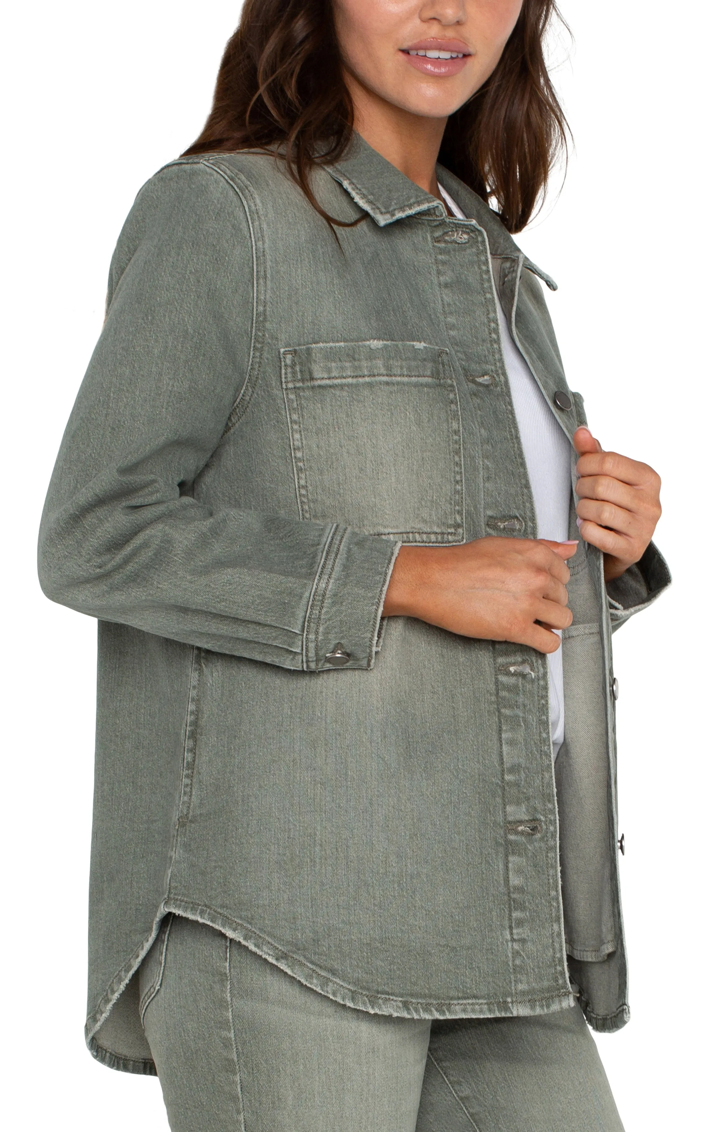 OVERSHIRT WITH TAIL HEM