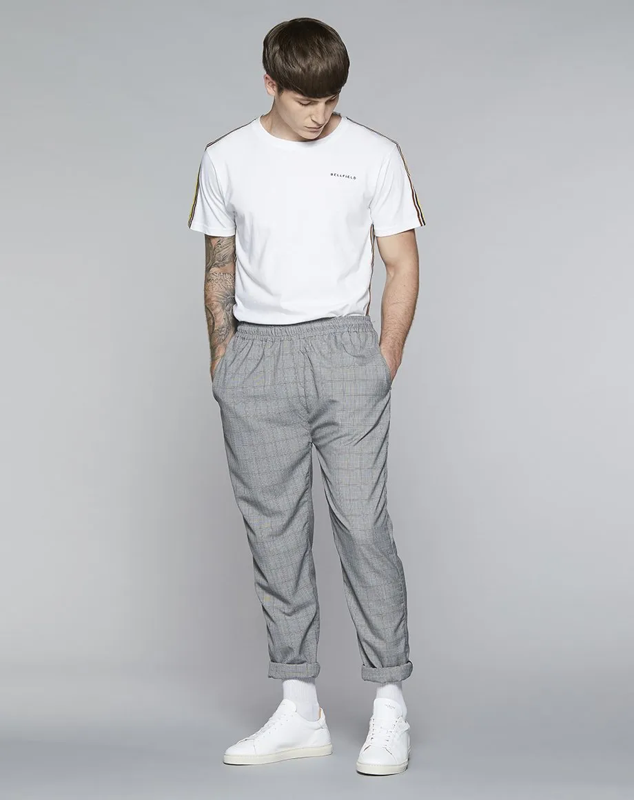 PALAZZO CHECKED MENS TROUSERS | GREY