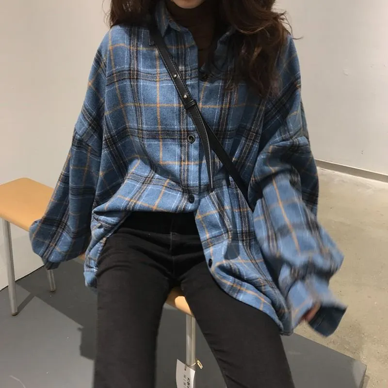 Plaid Tie Dye Color Block Checkered Flannel Shirts