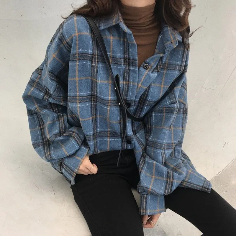 Plaid Tie Dye Color Block Checkered Flannel Shirts