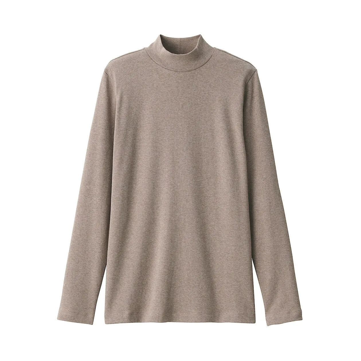 Stretch Ribbed High Neck Long Sleeve T-Shirt