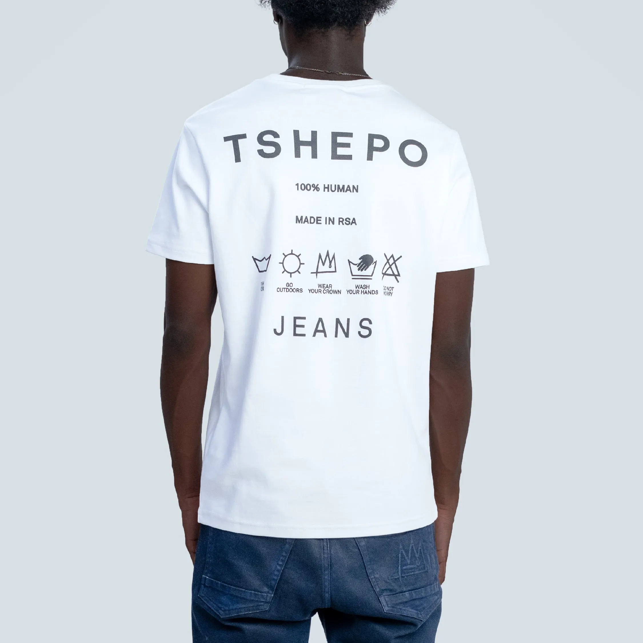 TSHEPO SELF-CARE T-SHIRT, WHITE