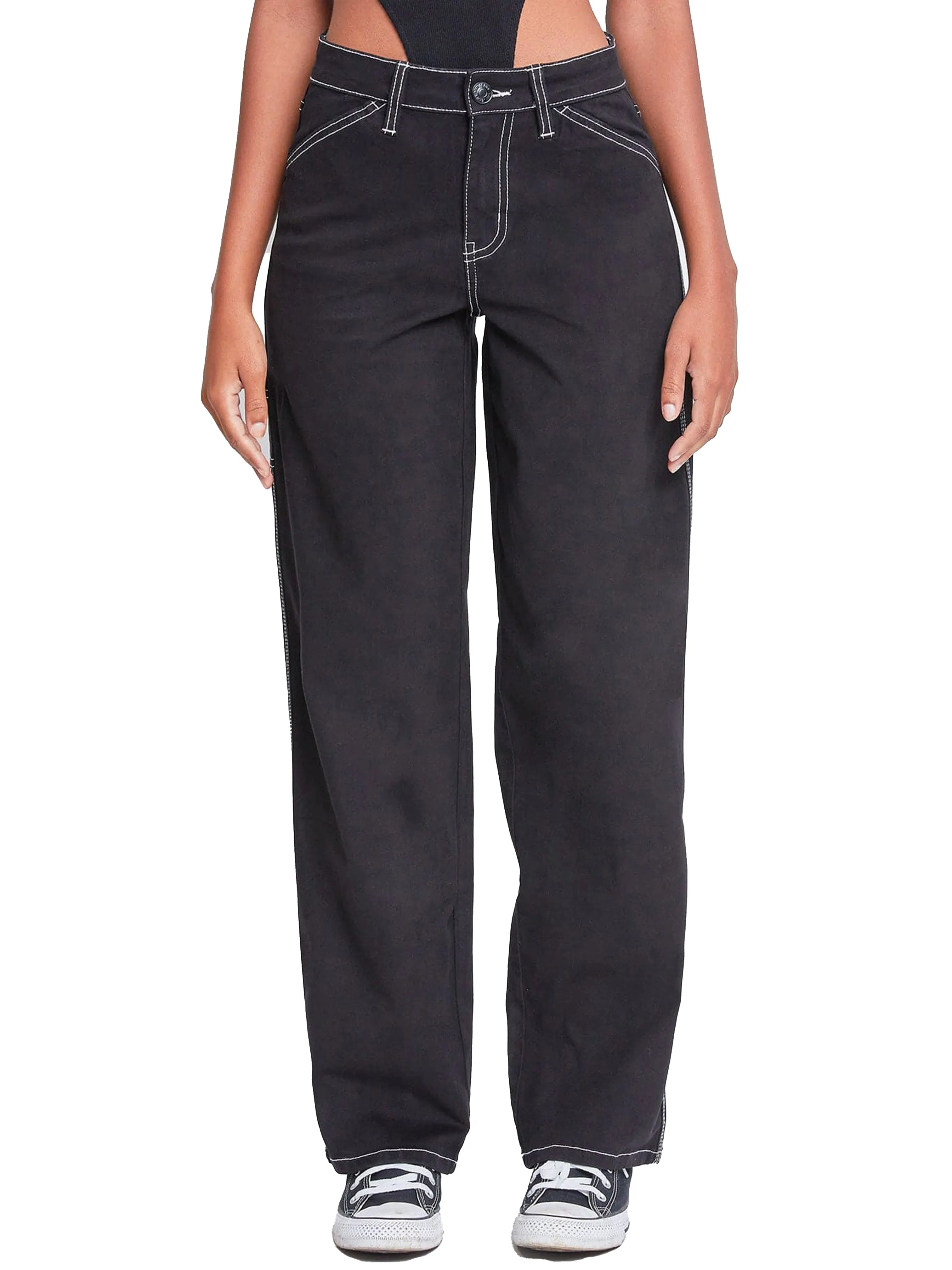 Women's High Rise Carpenter Straight Leg Pants