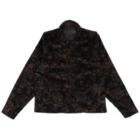 Zip Jacket - Paisley Corduroy - Black